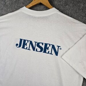 Vintage Jensen Shirt Mens XL White Car Audio Promo Graphic Tee 90s Single Stitch